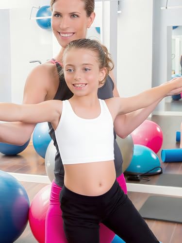 Image of Geyoga 6 Pieces Girls Dance Tank Top Racerback Crop Top Sleeveless Dance Outfit for Ballet Hip Hop Athletic Wear