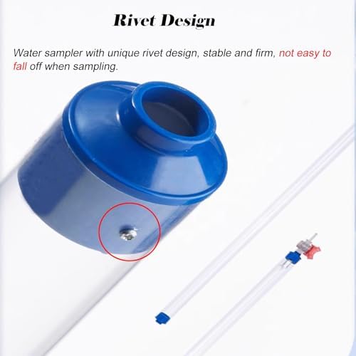 Liquid Sampler 250/500/1000 ML - PVC Water Sampling Tube with Adjustable Valve & Gravity Stopper Ball for Efficient Light Water Collection (22.2-37.2 in)