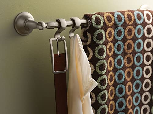 Moen DN6822BN Sage Collection Spot Resist Brushed Nickel 24-Inch Double-Towel Bar, Wall Mounted Bath Towel Hanger thumb #6