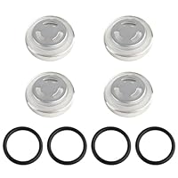 4 Stück 18 mm Schauglas Dichtung für Motorrad, Schauglasdichtungssatz für Zylinderbehälter, Schauglas Ölschauglas mit Dichtung für Bremspumpe Bremszylinder für Motorrad, Roller, ATV, Dirt Bike