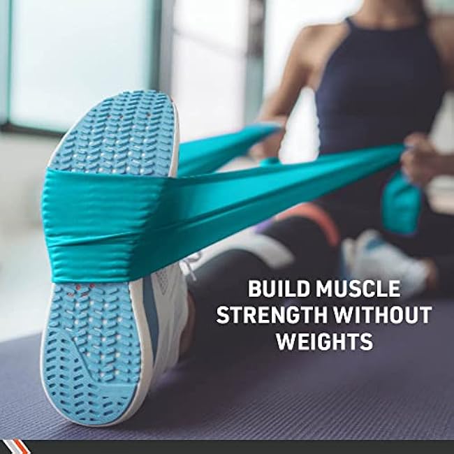 Body Sport Exercise Bands - 25 yd. Roll of Heavy Resistance Bands for Stretching, Fitness or Physical Therapy, Non-Latex - Extra Heavy Medium Resistance - Green