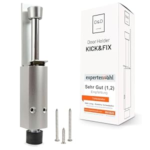 Kickdown Door Stop – Heavy Duty Door Stopper with Kick Down Step – Foot Operated Door Holder for Outdoor and Commercial Use