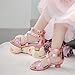 Dufannie Pink Kids Heels for Girls Pumps Sparkly Dress Shoes Flower Girl Sandals Wedding Birthday Prom Pageant Party Halloween Shoes for Big Kid High Heels Size 5 Fancy Open Toe Sandals(3405Pink 5)