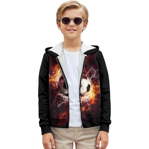 Hoodies for Boys Girls Printed Hooded Sweatshirts with Pockets Long Sleeve Pullover Top Hooded Jacket for Fall4