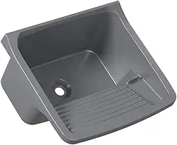 Tanque Plástico Astra 40L p/lavar roupas - Prata 57,9x52cm