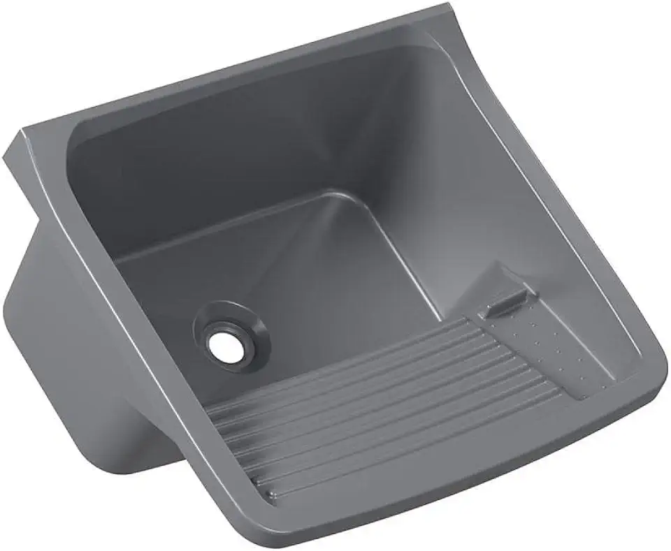 Tanque Plástico Astra 40L p/lavar roupas - Prata 57,9x52cm