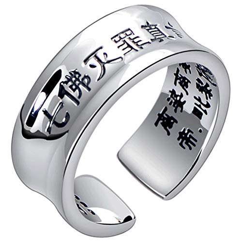 Bague Homme Argent de style bouddhiste à offrir comme symbole de protection et de sérénité