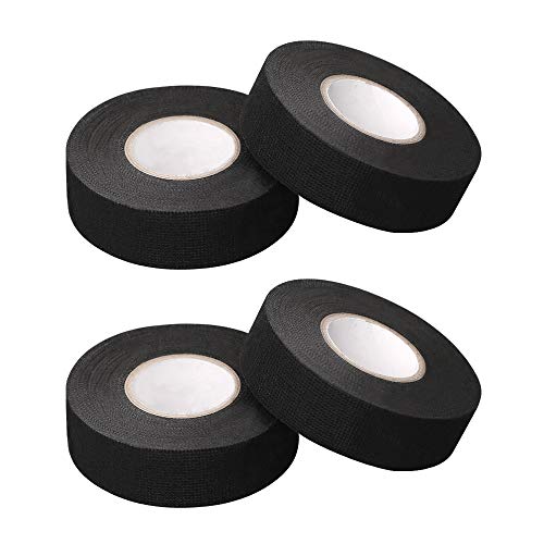 HSTECH 5 Rolls Wire Loom Harness Cloth Tape, Speaker Wiring Harness Cloth Tape, Black
