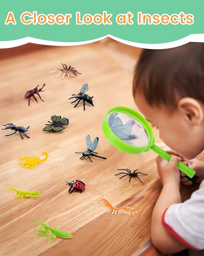 Growithu Bug Hunting Kit für Kinder: 23 PCS Bug Catcher für Kinder Outdoor Explorer Spielzeug für 3 4 5 6 7 Jahre alt