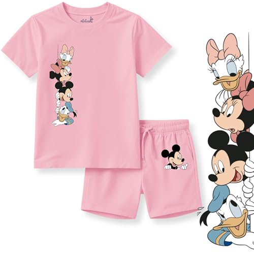 Image of minicult kids Kids Cotton Shorts and Matching Tshirt Coord clothing set with Cute Prints Clothing Set (200gsm Cotton Fabric)(pack of 2)
