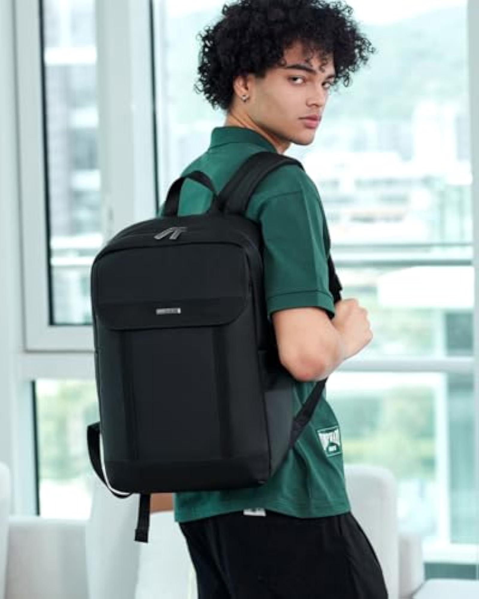Slim Laptop Backpack for Men Women 16L Medium Size
