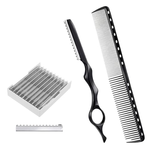 Hair Razors for Cutting Hair 6.88" Mental Thinning Styling Razors...