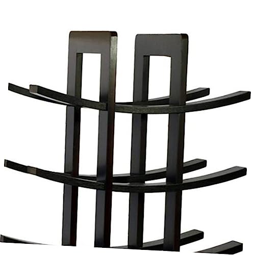 Soporte para botellas de vino de bambú negro miniatura 7