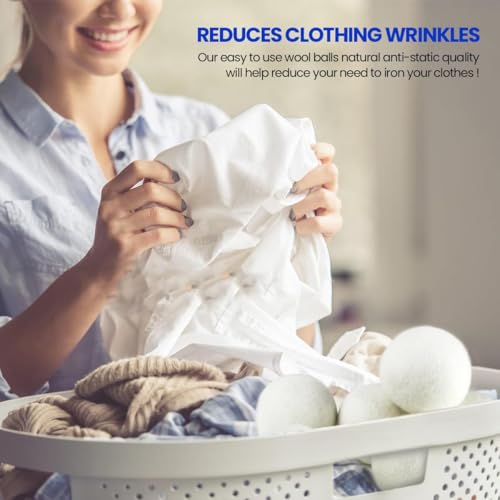 Unique Craft Wool Dryer Balls 6-Pack XL, Premium Organic Fabric Softener, Chemical-Free, Hypoallergenic, Hand-Felted, Reusable, Reduces Wrinkles & Drying Time, Eco-Friendly Alternative to Sheets - Image 5