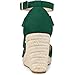 Allegra K Women's Espadrilles Closed Toe Wedges Heels Emerald Green Sandals 8.5 M US