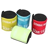 Cabilock Trommelkreise für Schlagzeug Polyester Dämpferpads mit Einfachem Installationssystem Geeignet für 14 bis 20 Zoll Trommeln für Geräuscharme Übungen und Praxis Zufällige Farbe