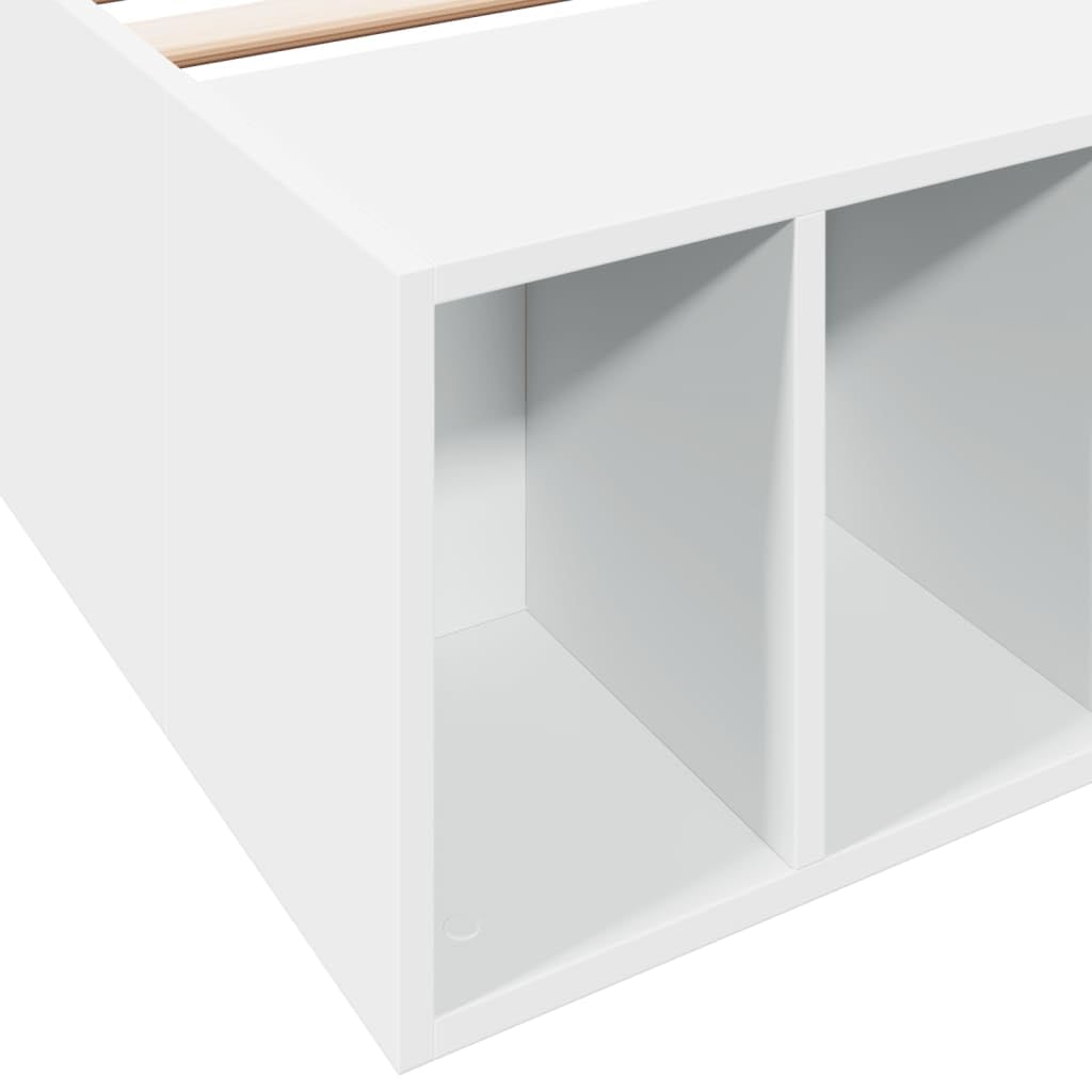 vidaXL Giroletto Bianco 100x200 cm in Legno Massello, Letto, Letto Singolo, Letto con Contenitore, Rete Letto, mobili Camera da Letto