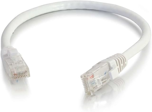 C2G 83484 0.30m Cat6 Booted Unshielded Network Patch Cable - White