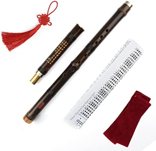 Separable two sections plug in Brown Vertical purple Bamboo Flute Key G Traditional Chinese Musical Instrument update level Woodwind Music Instrument Xiao
