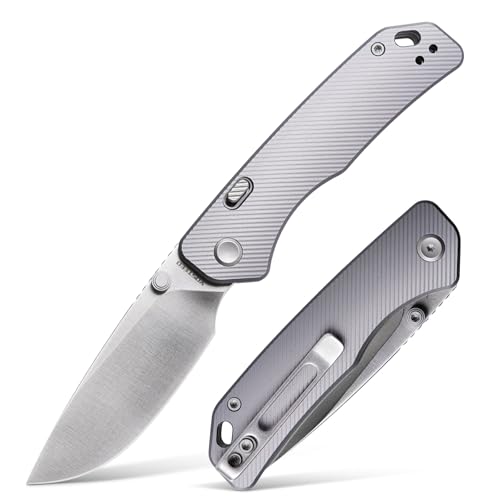 Image of Vosteed Marten Pocket Knife, 2.98 inch 154CM Blade, Top Liner Lock, Micro Milling + Particle Anodized Aluminum Handle, EDC Folding Knives for Men & Women's Gifts - A1601