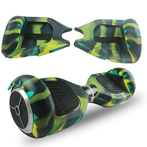 ABBY Protectora Funda de Silicona para 6.5' Smart Scooter Balance Patinete Electrico Hoverboard Cover (Ejercito Verde+Cremallera)