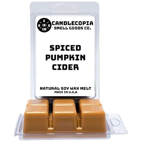 Candlecopia Spiced Pumpkin Cider Strongly Scented Hand Poured Vegan Wax Melts, 12 Scented Wax Cubes, 6.4 Ounces in 2 x 6-Packs Cover