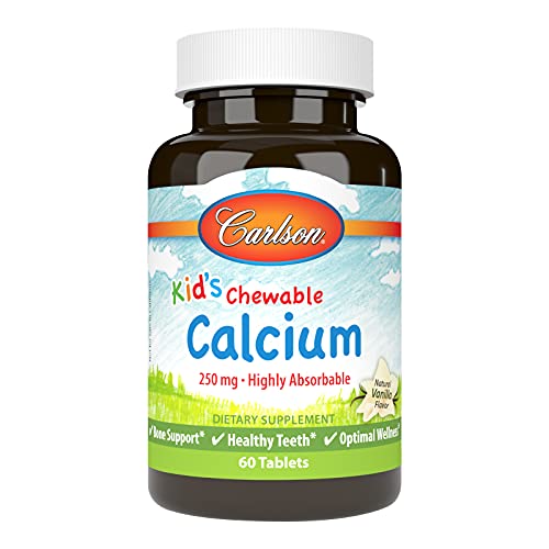 Carlson Labs Carlson for Kids Chewable Calcium, 250mg, 60 Tablets Carlson Labs Carlson for Kids Chewable Calcium, 250mg, 60 Tablets