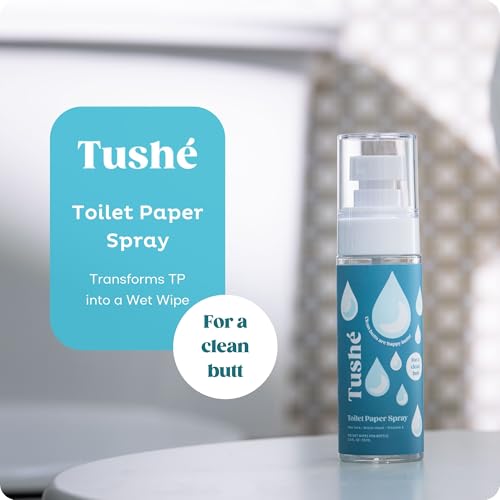 Image of TUSHE Toilet Paper Spray (2-Pack) - Flushable Wet Wipe Alternative for Sensitive Skin - Unscented, Septic Safe - Aloe Vera, Witch Hazel & Vitamin E - 118ml (4 fl oz)