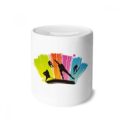 Tirelire céramique ski graffiti idée cadeau originale anniversaire