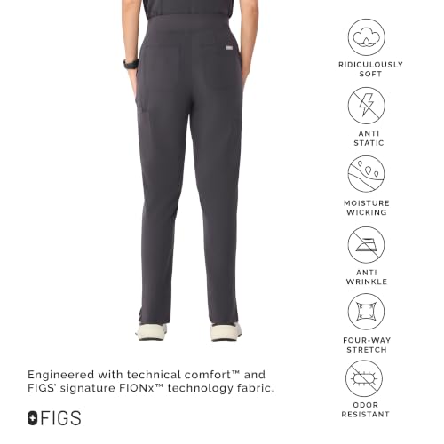 Image of FIGS YOLA High Waisted Skinny Scrub Pants for Women - 11 Pockets, 4-Way Stretch, Yoga Waistband