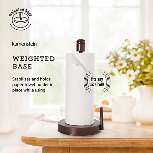 Image of Kamenstein 5114965 Perfect Tear Paper Towel Holder, 13-Inch, Dark Brown