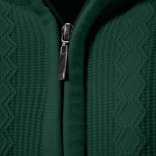 Men's 1/4 Zipper Stand Collar Sweaters 2024 Trendy Twisted Knit Long Sleeves Striped Knitwear Pullver Sweater Tops 6