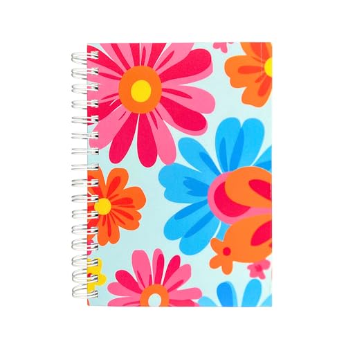 Camaleon Grafic Libreta A5 con Anillas, Tapa Extradura, 200 Páginas en Blanco, Papel 90 g/m², Cuaderno Espiral A5 Duradero para Estudio, Oficina o Regalo (Azul)