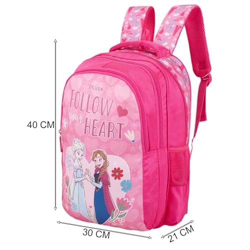 Image of Disney Princess Pink School Bag 18 Inches Lightweight Backpack for Girls