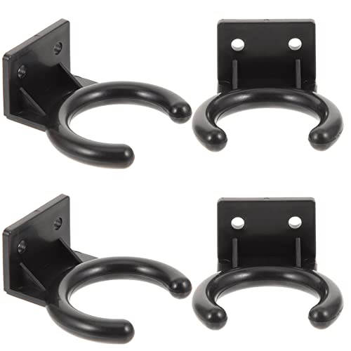 ERINGOGO Wall Mount Holder 4pcs Wall Hanger Rack Wall Mounted Hook Holder Bracket Wall Clip Clamp Holders Mic Stands Tool for Home Black