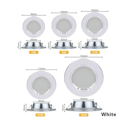 Lámpara downlight LED empotrable redonda AC220V con elegante acabado dorado 3