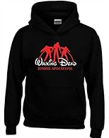 Zombie TV Show inspired regular fit hooded sweatshirt with drawstring cord High grade heavy weight polycotton fabric Finished to the highest quality No hassle returns policy Printed in the United Kingdom