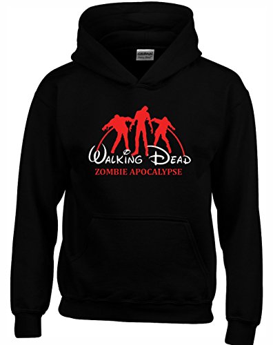 Crown Designs Walking Dead Zombie Apocalypse Zombie TV Show Inspired Gift Unisex Hoodies for Men, Women & Teenagers - Black/Small