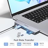 USB C Hub Adapter for MacBook, 8 in 2 MacBook Adapter Multiport Accessories with 4K HDMI, Thunderbolt 3, USB C&A Data Ports, SD/TF, Mac Dongle for MacBook Pro Air M4 M3 M2 M1 2025-2018 - Image 6