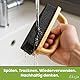 Ekoja – Handpadhalter aus Holz mit Stiel – Handpad zur Holztisch-Pflege – Wiederverwendbarer Padhalter mit Polierpad – Möbelpflege Innen – Holzpflege-Set für Parkett und Möbel
