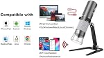 Jiusion 4K WiFi USB Microscope numérique à main, 50-1000X Amplification sans fil avec 4K 3840x2160P HD Caméra, 8 LEDs, Support en métal, Compatible avec iPhone iPad Android Mac Windows Linux et Chrome
