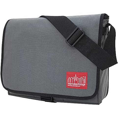 Manhattan Portage Deluxe Computer Bag 13 Inch Padded Laptop Sleeve Spacious Compartment Attach To Rolling Luggage Water Resistant Cordura (Grey) Cover