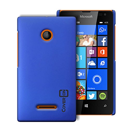 Lumia 435 Case (Blue) by CoverON [Slender Fit] Series Hard Protective Slim Back Phone Cover for Microsoft Lumia 435