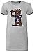 VICTRS - Osito de Peluche FútbolLargo Camiseta Vestir Mujer Gris Women's Long tee Dress Grey