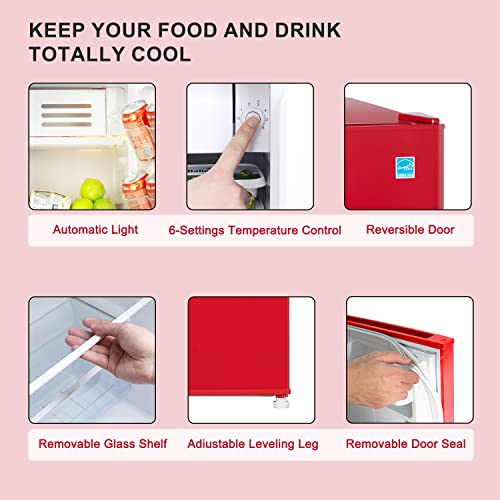 Frestec BC90 RED 3.1 Cu' Mini Refrigerator thumb #4