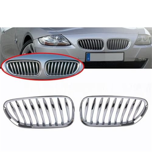 Rejilla delantera cromada ABS para Z4 E85 E86 modelos 2003 a 2009 5
