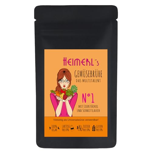 HEIMERLs Gemüsebrühe Nr.1, super Universalgewürz für Suppen und Salate, hefefrei, ohne Zusatz von Zucker oder Palmöl, zum Fasten geeignet, schmeckt wie selbstgemacht mit Gemüse aus dem Garten