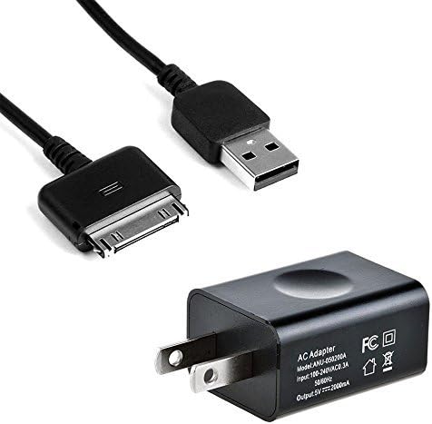 ANTOBLE 6.5ft USB Charging Cable & USB Charger AC Power Adapter Plug for Barnes & Noble Nook BNTV400 BNTV600, Nook HD 7" HD+ 9" Tablet 8GB 16GB 32GB
