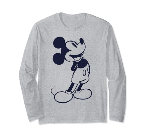 Mickey T-shirt manches longues col rond coupe ajustée pour la mi-saison