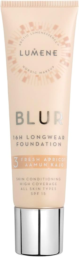 LUMENE Blur 16H Longwear Foundation Spf15 16 Saat Kalıcı Fondöten Spf15 Fresh Apricot
